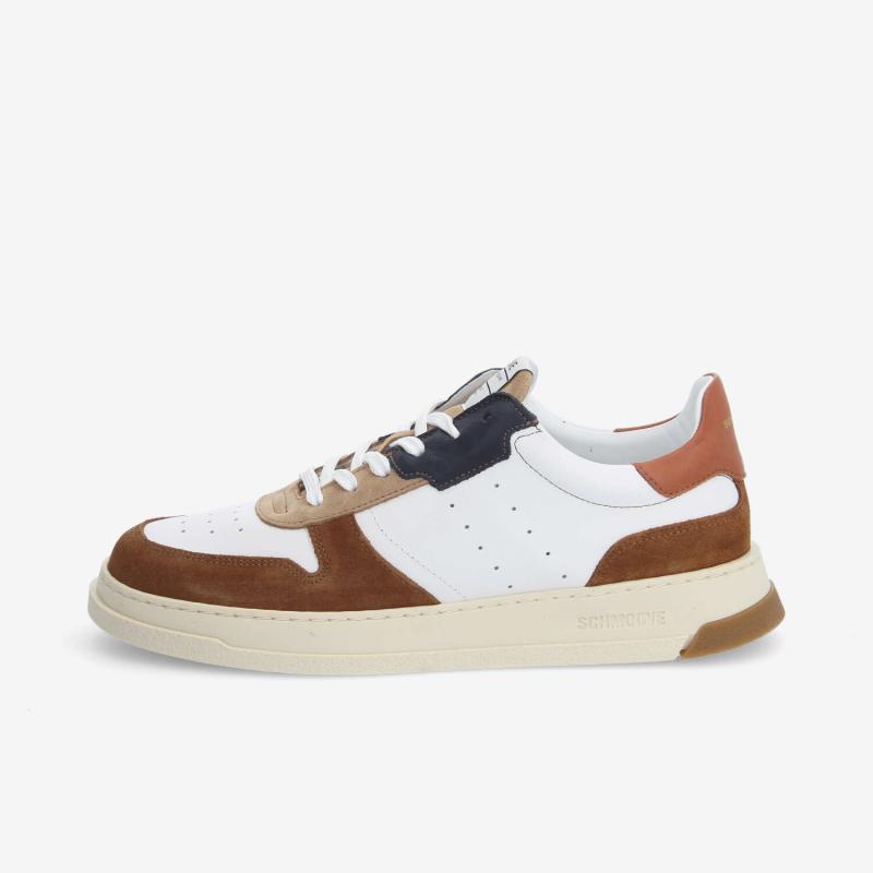 ORDER SNEAKER M - NAPPA/SUEDE/SDE - BLANC/WHISKY/MARRON